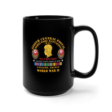 Load image into Gallery viewer, Black Mug 15oz - Army - 6888th Central Postal Directory Battalion - WWII w EU S
