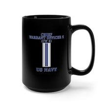 Load image into Gallery viewer, Black Mug 15oz - Navy - Rank - Chief Warrant Officer - CW5
