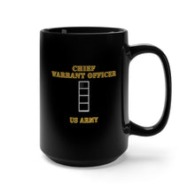 Load image into Gallery viewer, Black Mug 15oz - Emblem - Warrant Officer 4 - CW4 - US Army
