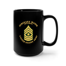 Load image into Gallery viewer, Black Mug 15oz - Army - Sergeant Major - SGM - Retired - Flat X 300
