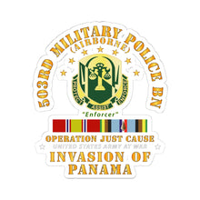 Load image into Gallery viewer, Kiss-Cut Stickers - Just Cause - 503rd Military Police Bn - Ft Bragg NC w Svc Ribbons
