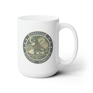 White Ceramic Mug 15oz - Army - Operation Provide Comfort