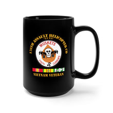 Load image into Gallery viewer, Black Mug 15oz - 176th Gunships (Muskets) - Guns - Vietnam Vet w SVC
