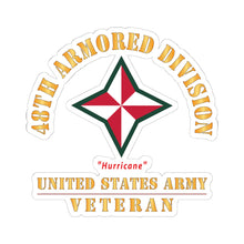 Load image into Gallery viewer, Kiss-Cut Stickers - Army - SSI - 48th Armored Division - Hurricane - US Army Veteran X 300
