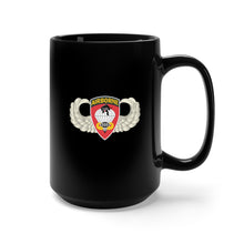 Load image into Gallery viewer, Black Mug 15oz - Army - Airborne Badge - 555th Parachute Infantry Bn - SSI X 300
