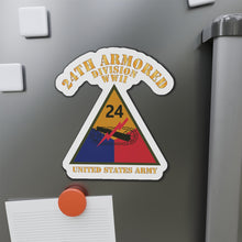 Load image into Gallery viewer, Die-Cut Magnets - Army - SSI - 24th Armored Division - WWII - US Army X 300
