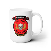 Load image into Gallery viewer, White Ceramic Mug 15oz - Army - C Co 16th Cavalry Regiment Aero Scouts - Vietnam - SSI X 300
