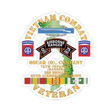 Load image into Gallery viewer, Kiss-Cut Stickers - Army - Vietnam Combat Veteran - H Co 75th Inf Ranger - 1st Cav Div X 300
