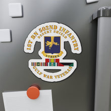 Load image into Gallery viewer, Die-Cut Magnets - 1st Bn 502nd Infantry - Desert Shield w Svc
