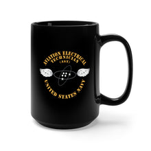 Load image into Gallery viewer, Black Mug 15oz - Navy - Rate - Aviation Electrical Technician X 300
