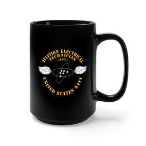 Black Mug 15oz - Navy - Rate - Aviation Electrical Technician X 300