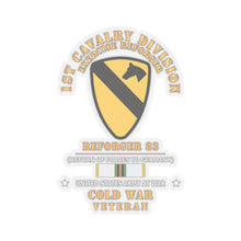Load image into Gallery viewer, Kiss - Cut Stickers - Army - 1st Cavalry Division - SSI -Reforger 83 - COLD WAR Veteran w SVC X 300
