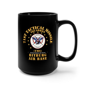 Black Mug 15oz - USAF - 71st Tactical Missile Squadron - Bitberg AB X 300