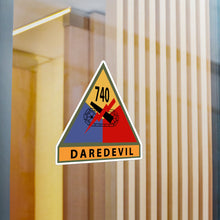 Load image into Gallery viewer, Kiss-Cut Vinyl Decals - Army - 740thTank Battalion SSI - Daredevil w Name Tape
