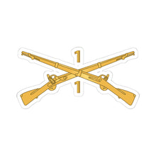 Load image into Gallery viewer, Kiss-Cut Stickers - Army - 1st Battalion, 1st Infantry Regiment Branch - wo Txt
