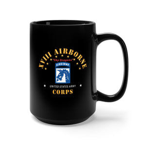 Black Mug 15oz - XVIII Airborne Corps - Sky Dragons X 300