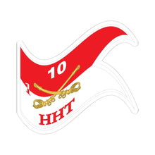 Load image into Gallery viewer, Kiss-Cut Stickers - Army - HHT -  1st Squadron - 10th Cavalry Guidon - Waving X 300
