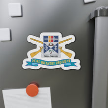 Load image into Gallery viewer, Die-Cut Magnets - Army - 293rd Infantry Regiment - DUI w Br - Ribbon X 300
