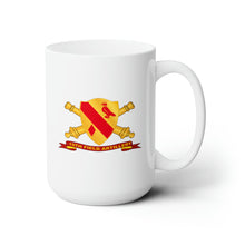 Load image into Gallery viewer, White Ceramic Mug 15oz - Army - 19th Field Artillery w Br - Ribbon

