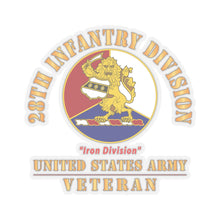 Load image into Gallery viewer, Kiss - Cut Stickers - Army - DUI - 28th Infantry Division - Iron Division - US Army Veteran X 300
