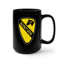 Load image into Gallery viewer, Black Mug 15oz - Army - 25th Scout Dog Platoon 1st Cav wo Txt
