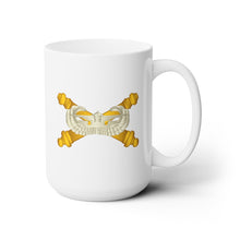 Load image into Gallery viewer, White Ceramic Mug 15oz - Army  - Glider Badge - Artillery Branch - Artillery Glider Badge
