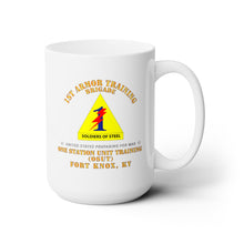 Load image into Gallery viewer, White Ceramic Mug 15oz - Army -  1st Armor Training Brigade (OSUT) - Ft Knox, KY
