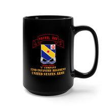 Load image into Gallery viewer, Black Mug 15oz - Army - C Co 52nd Infantry - Patrol Dog (Highlight) - Ready Rifles
