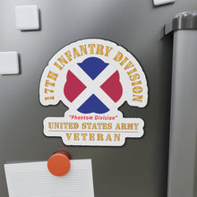 Load image into Gallery viewer, Die-Cut Magnets - Army - SSI - 17th Infantry Division  - Phantom Division - US Army Veteran X 300

