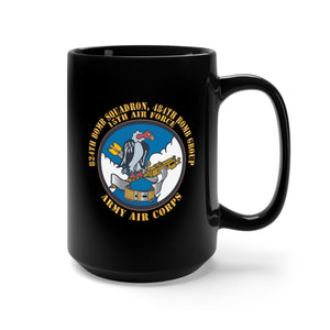 Black Mug 15oz - 824th Bomb Squadron, 484th Bomb Group - 15th AAF - V2 Color w Txt X 300