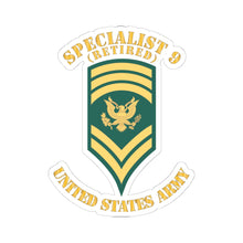 Load image into Gallery viewer, Kiss-Cut Stickers - Army - Enlisted - SPEC 9 - Specialist 9  - Std - Veteran X 300
