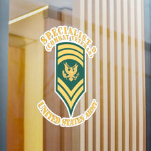 Load image into Gallery viewer, Kiss-Cut Vinyl Decals - Army - Enlisted - SPEC 9 - Specialist 9  - Std - Combat Veteran X 300
