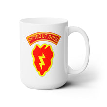 Load image into Gallery viewer, White Ceramic Mug 15oz - Army - 44th Scout Dog Platoon 25th Infantry Div
