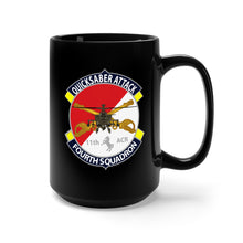 Load image into Gallery viewer, Black Mug (11oz, 15oz) - Quicksaber - 4th Squadron - SSI
