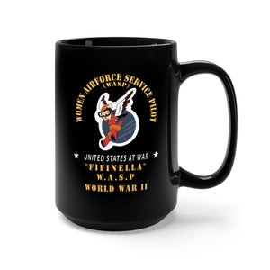 Black Mug 15oz - WASP - Women Airforce Service Pilots - WWII X 300