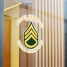 Load image into Gallery viewer, Kiss-Cut Vinyl Decals - Army - Staff Sergeant - SSG - Retired - Flat X 300
