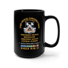 Load image into Gallery viewer, Black Mug 15oz - 43rd Signal Battalion - Central Europe - Rhineland EUR WWII w EUR Svc X 300

