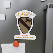 Load image into Gallery viewer, Die-Cut Magnets - Army - SSI - 1st Cavalry Division - Subdued Desert - First Team - US Army X 300
