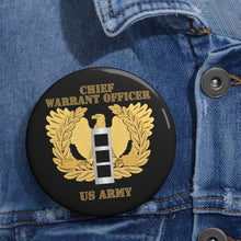 Load image into Gallery viewer, Custom Pin Buttons - Emblem - Warrant Officer - CW3 - 1

