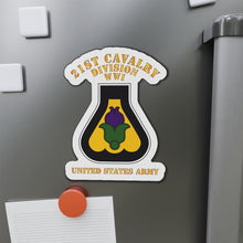 Load image into Gallery viewer, Die-Cut Magnets - Army - SSI - 21st Cavalry Division - WWI - US Army X 300

