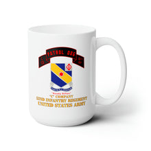 Load image into Gallery viewer, White Ceramic Mug 15oz - Army - C Co 52nd Infantry - Patrol Dog (Highlight) - Ready Rifles
