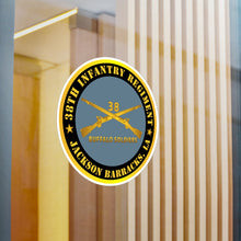 Load image into Gallery viewer, Kiss-Cut Vinyl Decals - Army - 38th Infantry Regiment - Buffalo Soldiers - Jackson Barracks, LA w Inf Branch
