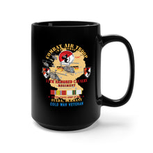 Load image into Gallery viewer, Black Mug 15oz - Cbt Air Troop, CAT, 11ACR, Fulda Gap, Germany - Kiowa w Map w COLD SVC
