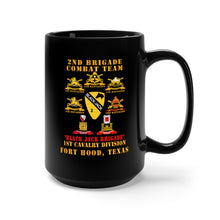 Load image into Gallery viewer, Black Mug 15oz - 2nd BCT, 1st Cav Division - BlackJack - All Sub Units w Ribbon X 300
