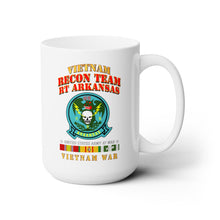 Load image into Gallery viewer, White Ceramic Mug 15oz - RECON TEAM -  Recon Team - RT Arkansas - Dragon - Vietnam War w VN SVC
