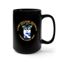 Load image into Gallery viewer, Black Mug 15oz - COA - 153rd Infantry Regiment (First Arkansas) w Txt X 300

