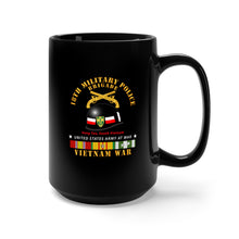 Load image into Gallery viewer, Black Mug 15oz - Army - 18th MP Brigade - Helmet -  Vietnam w SVCV1
