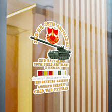 Load image into Gallery viewer, Kiss-Cut Vinyl Decals - Army - 2nd Bn 28th Artillery - 175mm - Hindenburg Ansbach Germany  w COLD SVC
