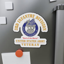 Load image into Gallery viewer, Die-Cut Magnets - Army - DUI - 3rd Infantry Division - Rock of the Marne - US Army Veteran X 300

