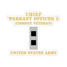 Load image into Gallery viewer, Kiss-Cut Stickers - Army - Chief Warrant Officer 2 - CW02 - Flat - Combat Veteran X 300

